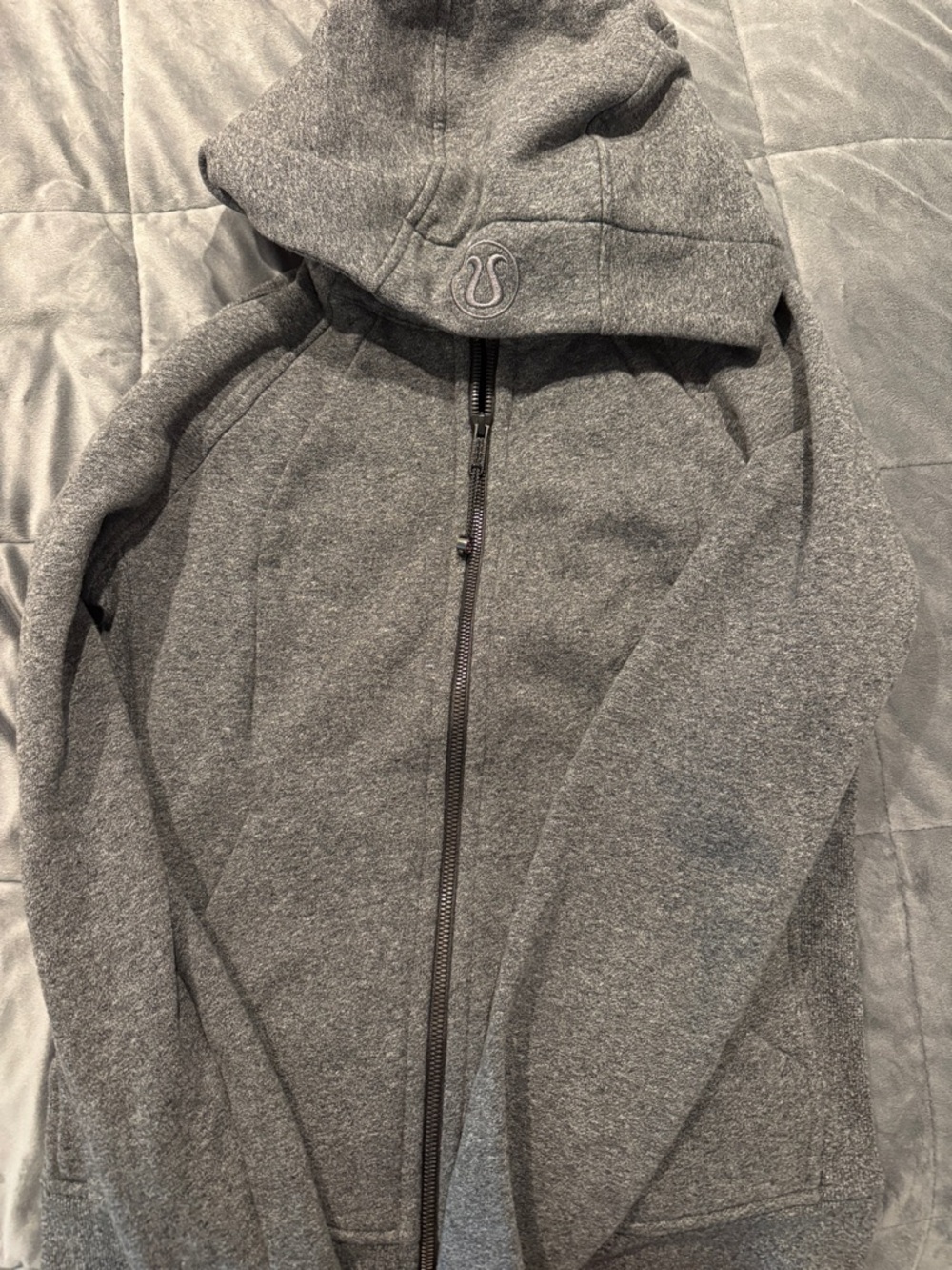 lululemon athletica Women's Heather Grey Full-Zip Hoodie Jacket